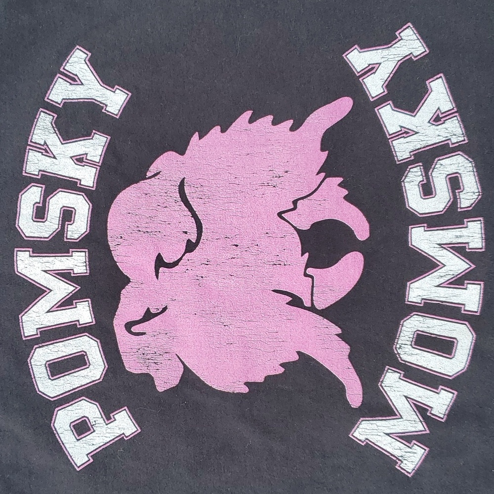 Pomsky Momsky black tank top | dog lover apparel, no tags. Medium/Large, EUC